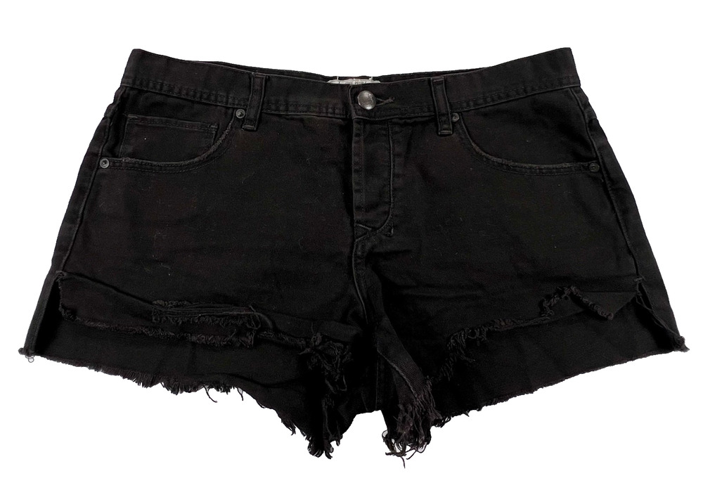 Free People Black Denim / Jean Cutoff Shorts (Women's 31)